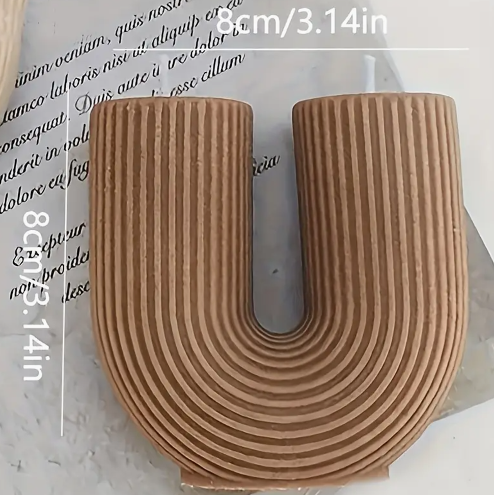 2 PZA VELA AROMATICA DE SOYA FORMA EN U